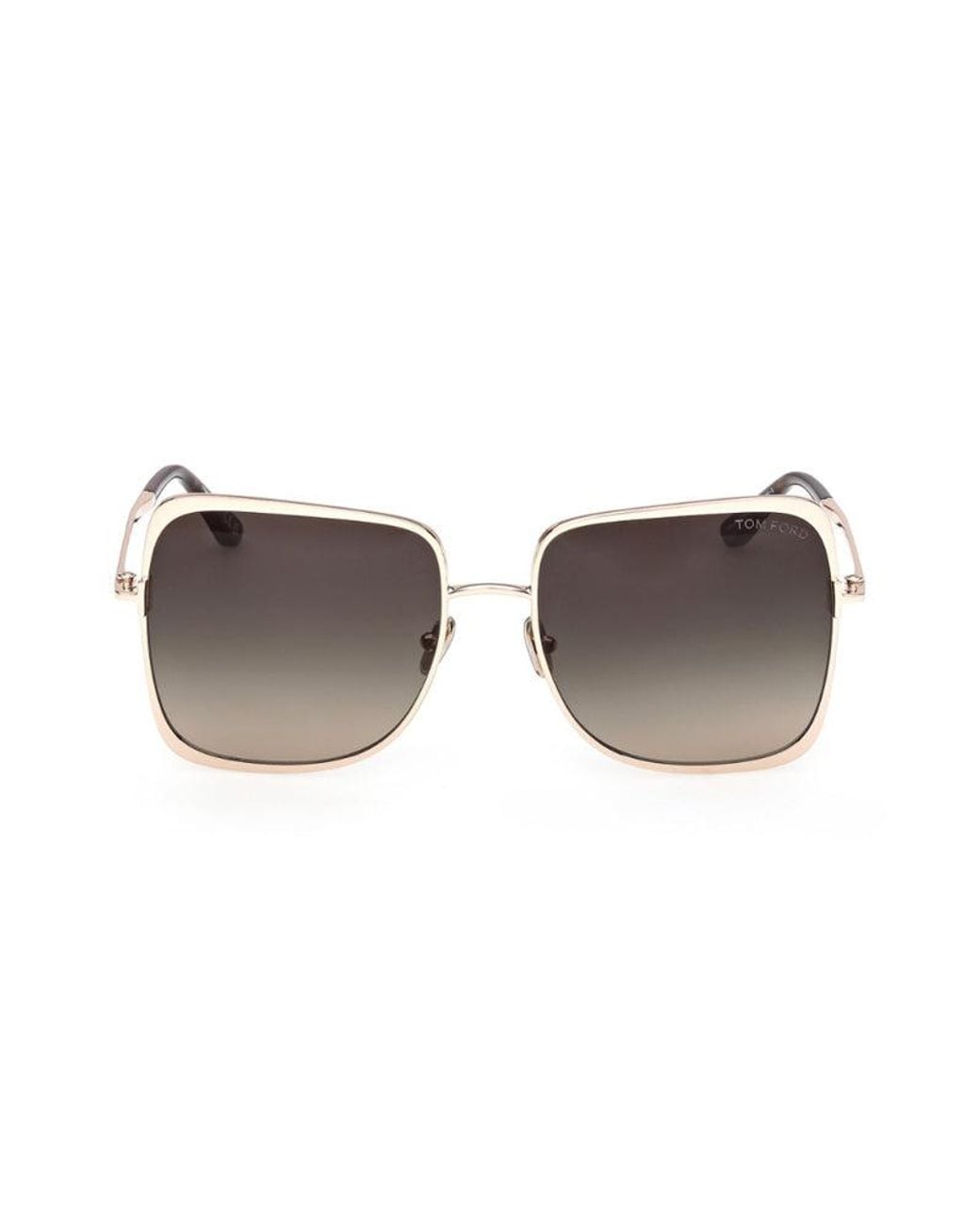 Tom Ford Metallic Shiny Smoke Gradient Sunglasses