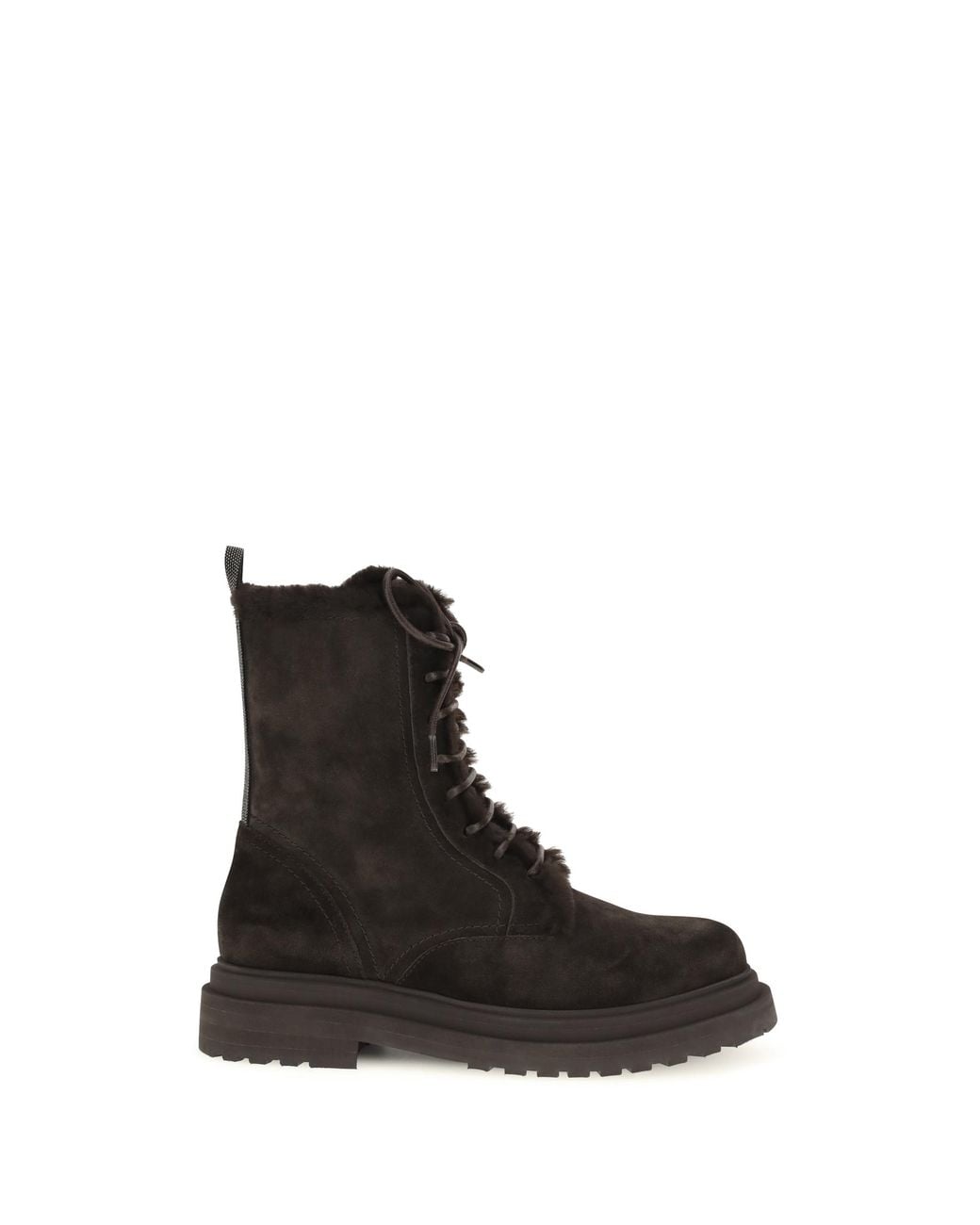 Brunello Cucinelli Black Laced Ankle Boots
