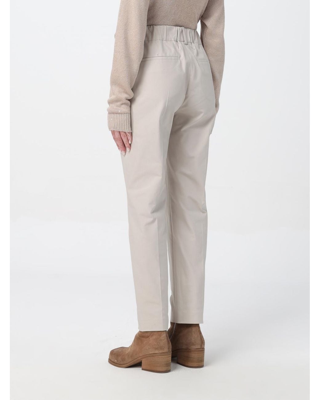 Brunello Cucinelli Natural Light Tailored Trousers