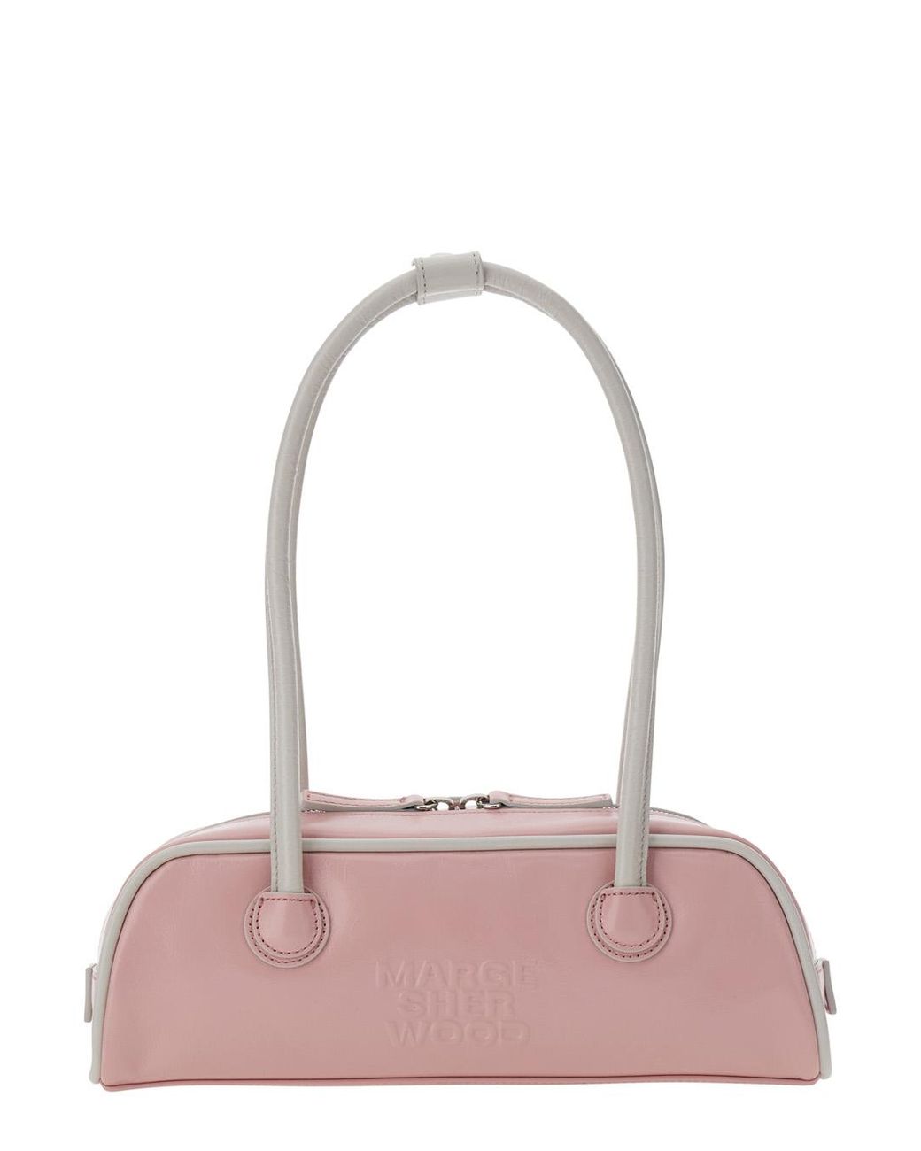 MARGE SHERWOOD Pink Soft Baguette Mini (Piping) Shoulder Bag