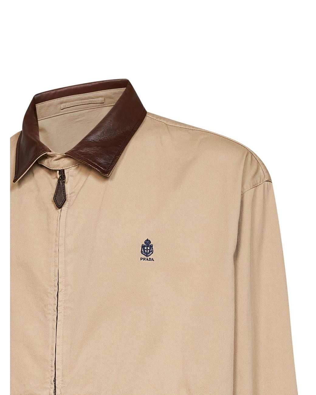 Prada Natural Bomber Jacket Cord Cotton for men