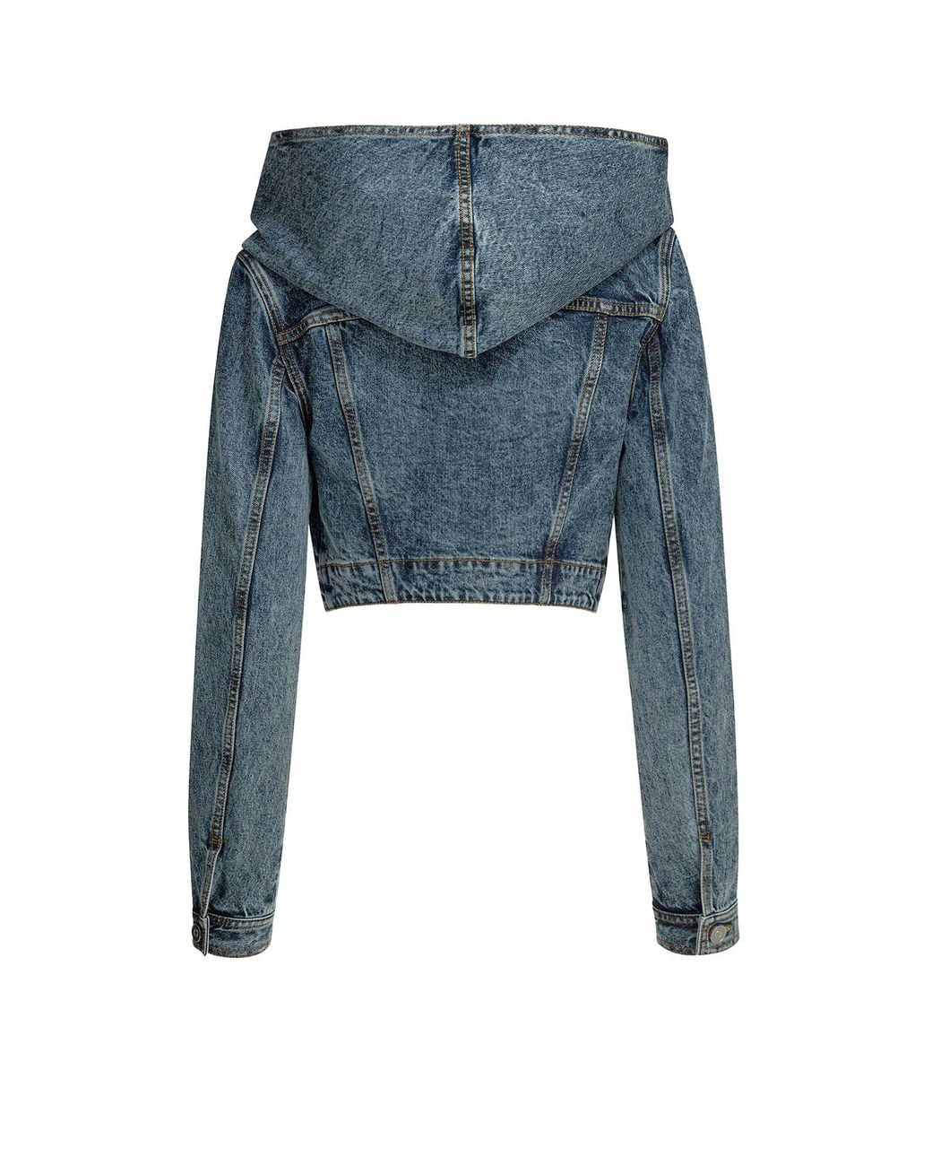 Alaïa Blue Hooded Denim Jacket