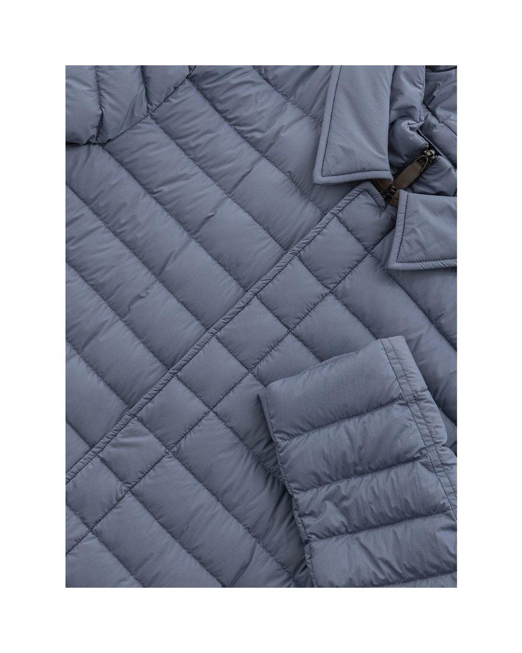 Herno Blue Long Padded Down Jacket for men