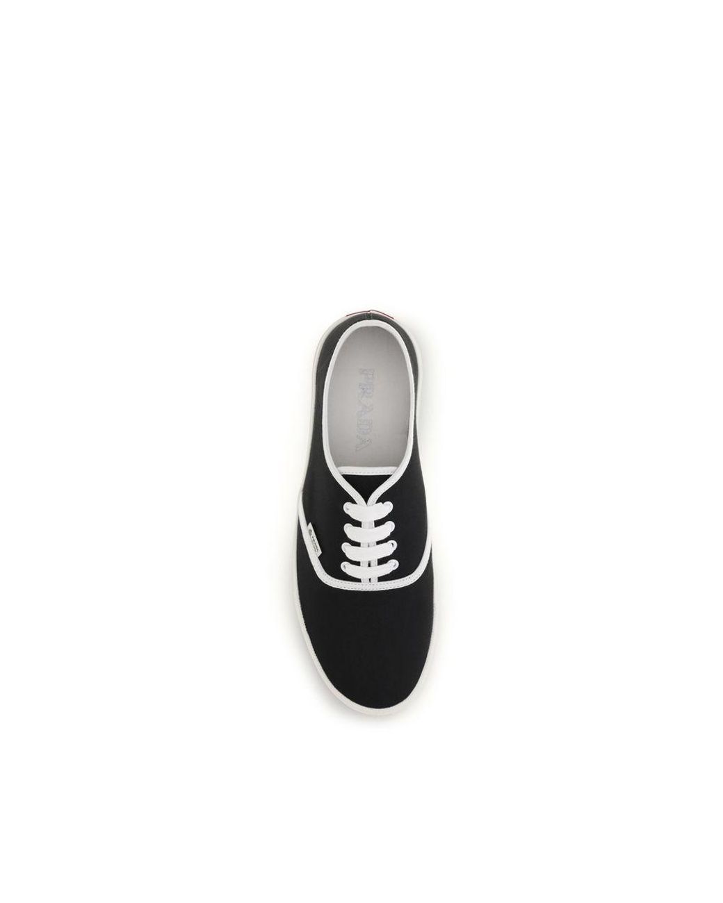 Prada Black Cotton Athletic Sneakers for men