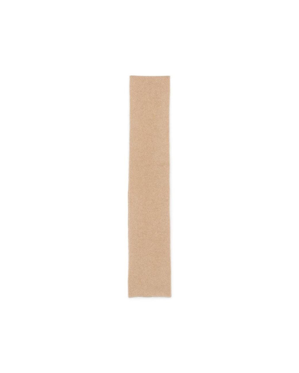 Dries Van Noten White Scarf Ribbed Knit Alpaca Wool for men