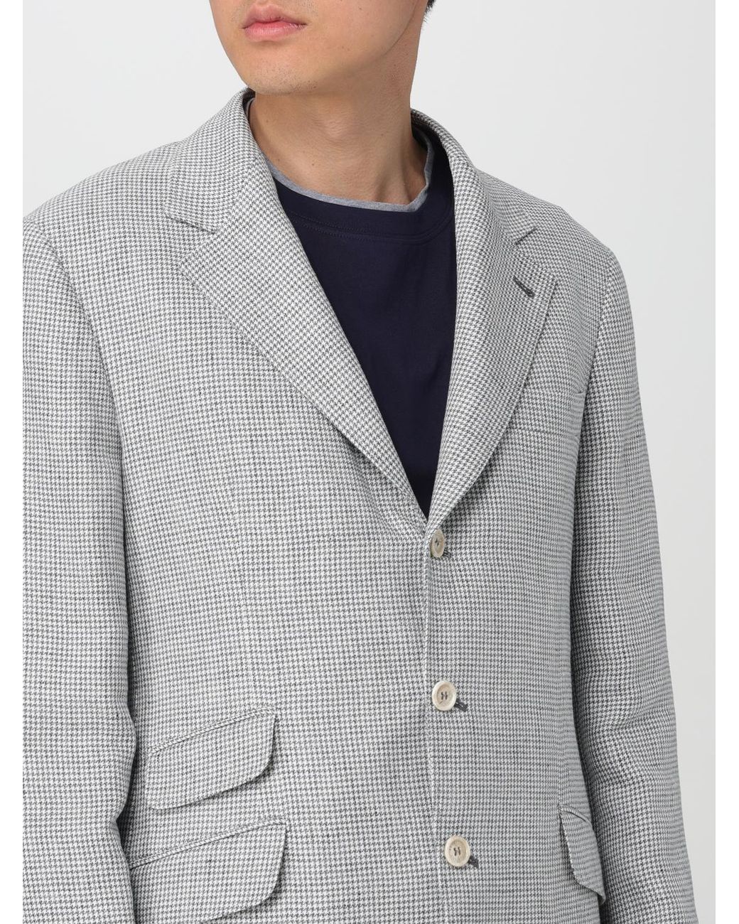 Brunello Cucinelli Gray Light Linen Jacket for men