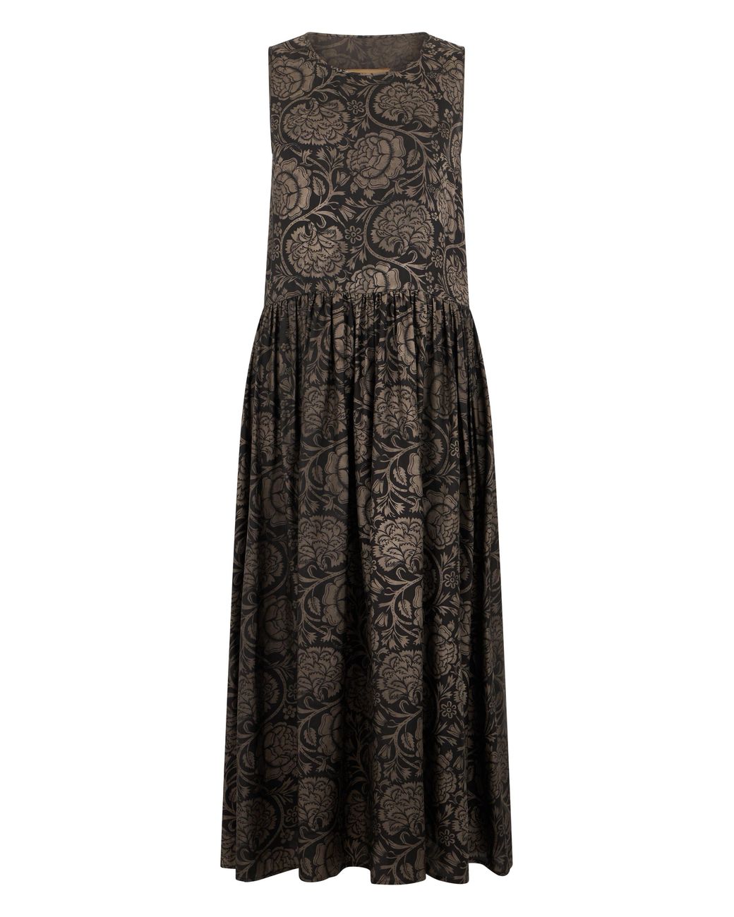 Uma Wang Multicolor Long Dress-Tan Viscose