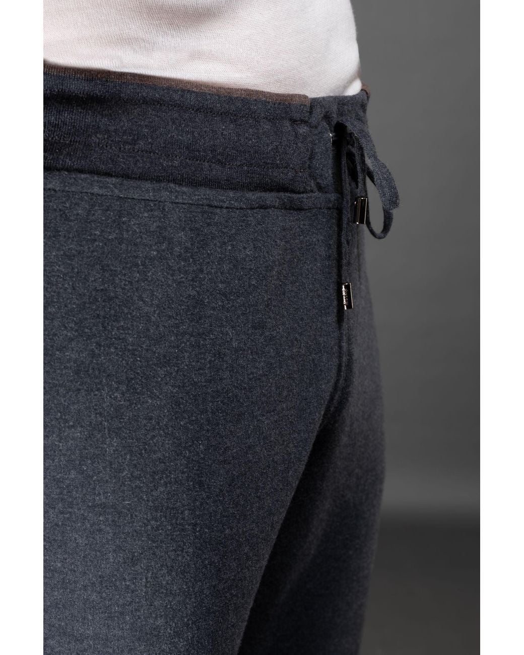 Moorer Black Dark Knit Trousers for men