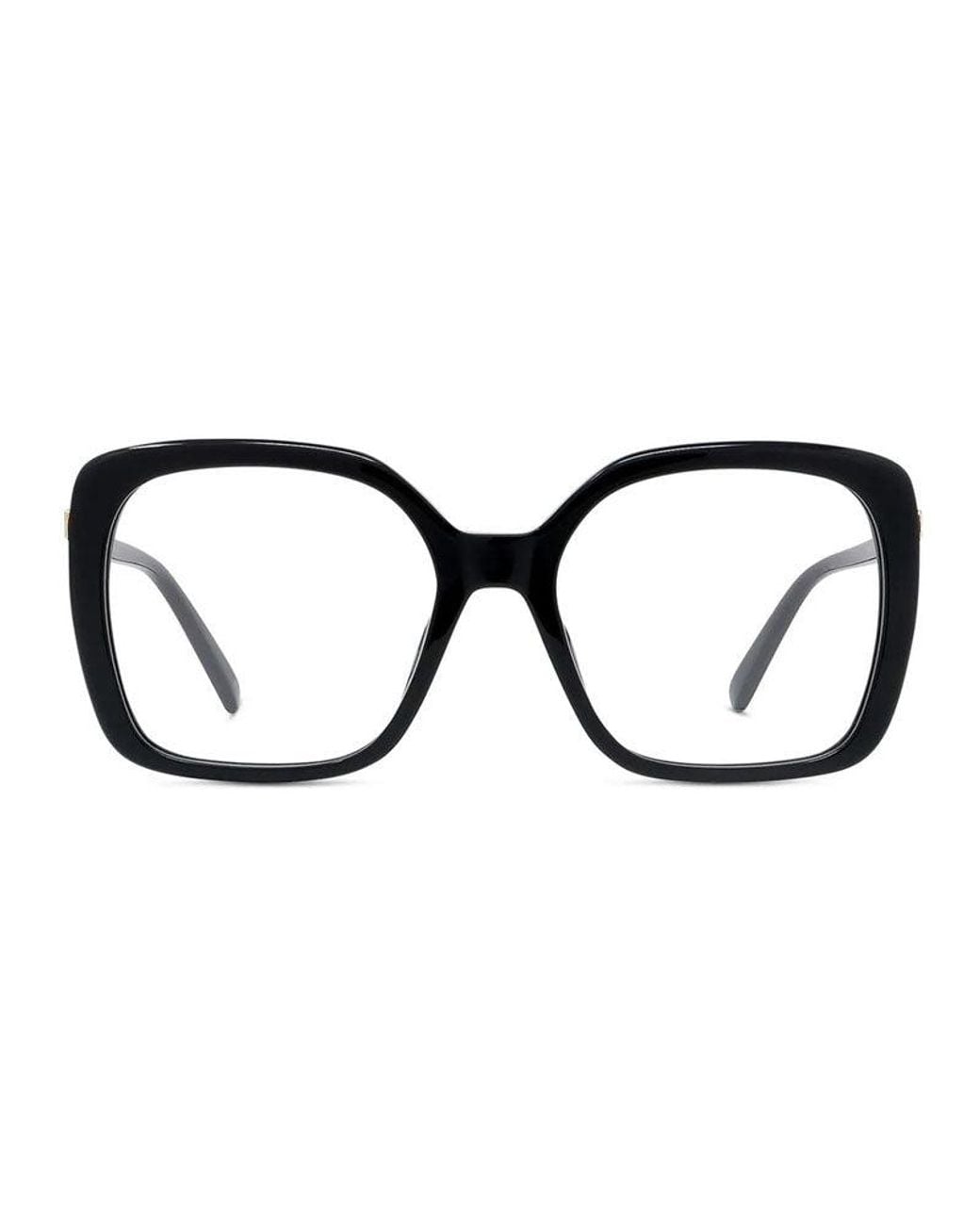 Stella McCartney Black Eyeglasses Square Full Rim, Shiny Frame And Clear Demo Lens Sc50044I001 Sunglasses