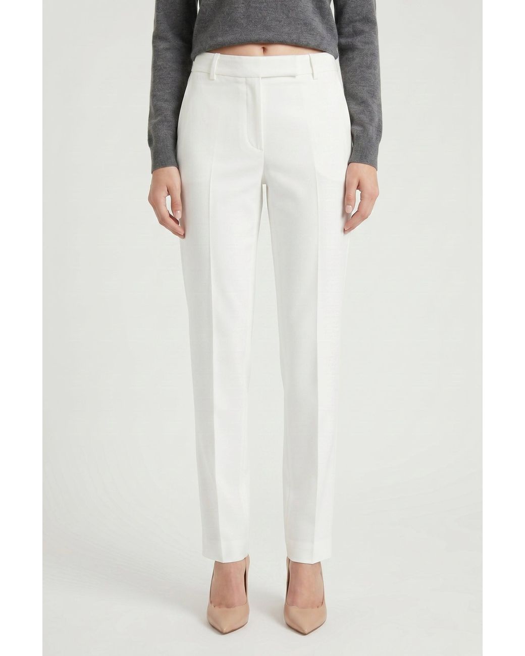Brunello Cucinelli White Off Tailored Trousers