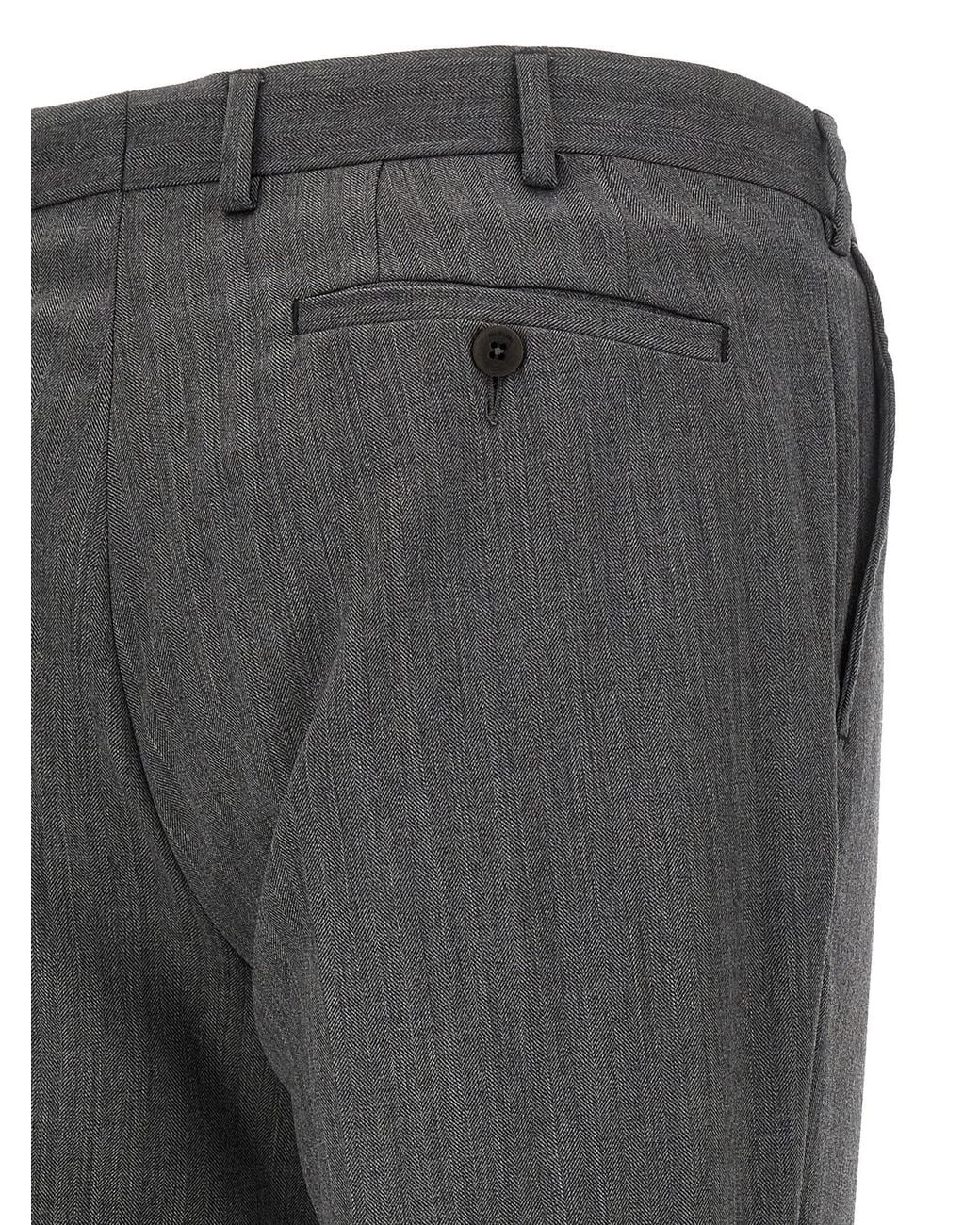 Pal Zileri Gray Double-Breasted Wool Suit