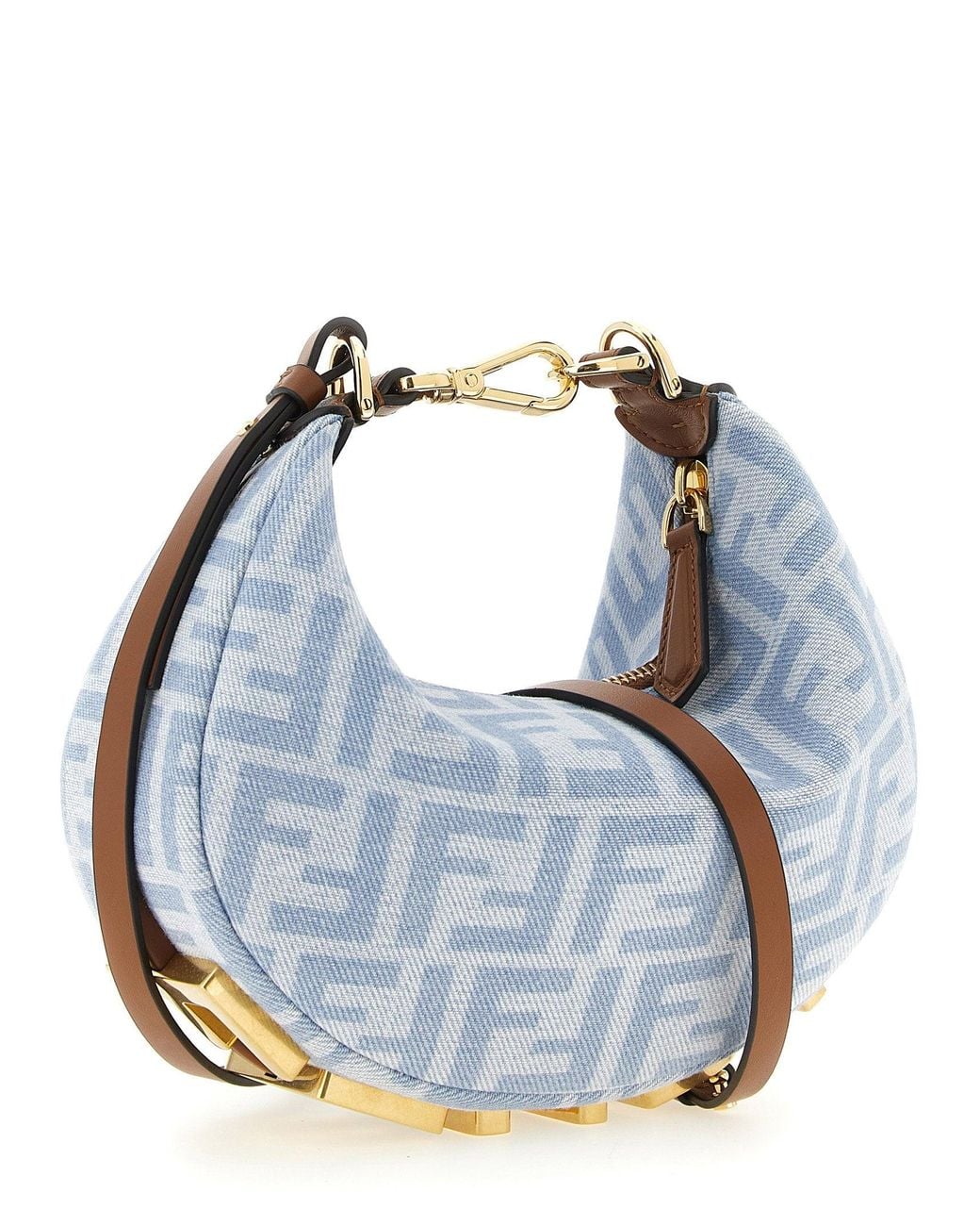 Fendi Blue Graphy Hobo Bag