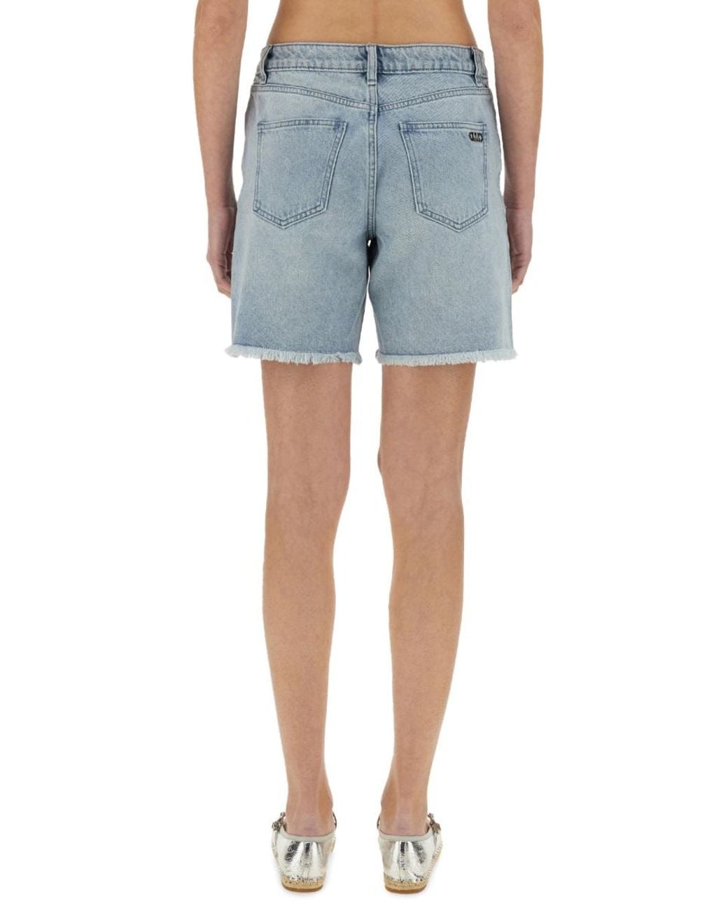 MICHAEL Michael Kors Blue Boyfriend Shorts Cotton