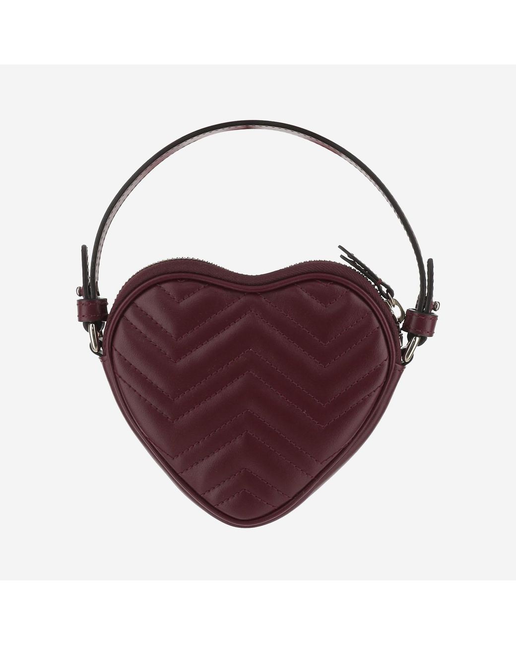 Gucci Purple Mini Gg Marmont Bag Calf Skin Shoulder
