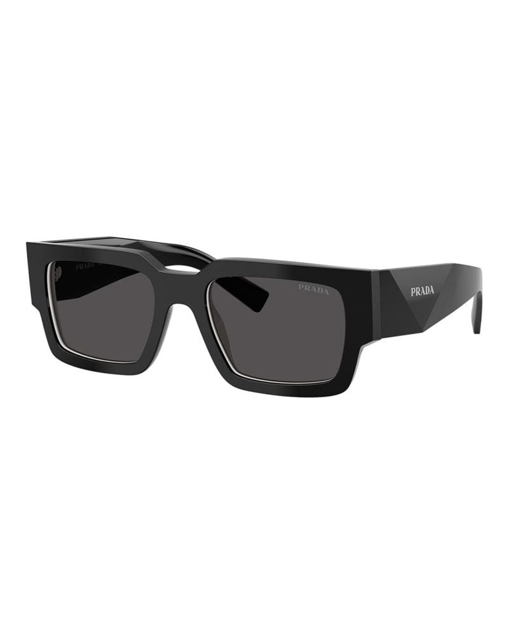 Prada Black Sunglasses Square Full Rim, Frame And Dark Lens Prb17S16K08Z