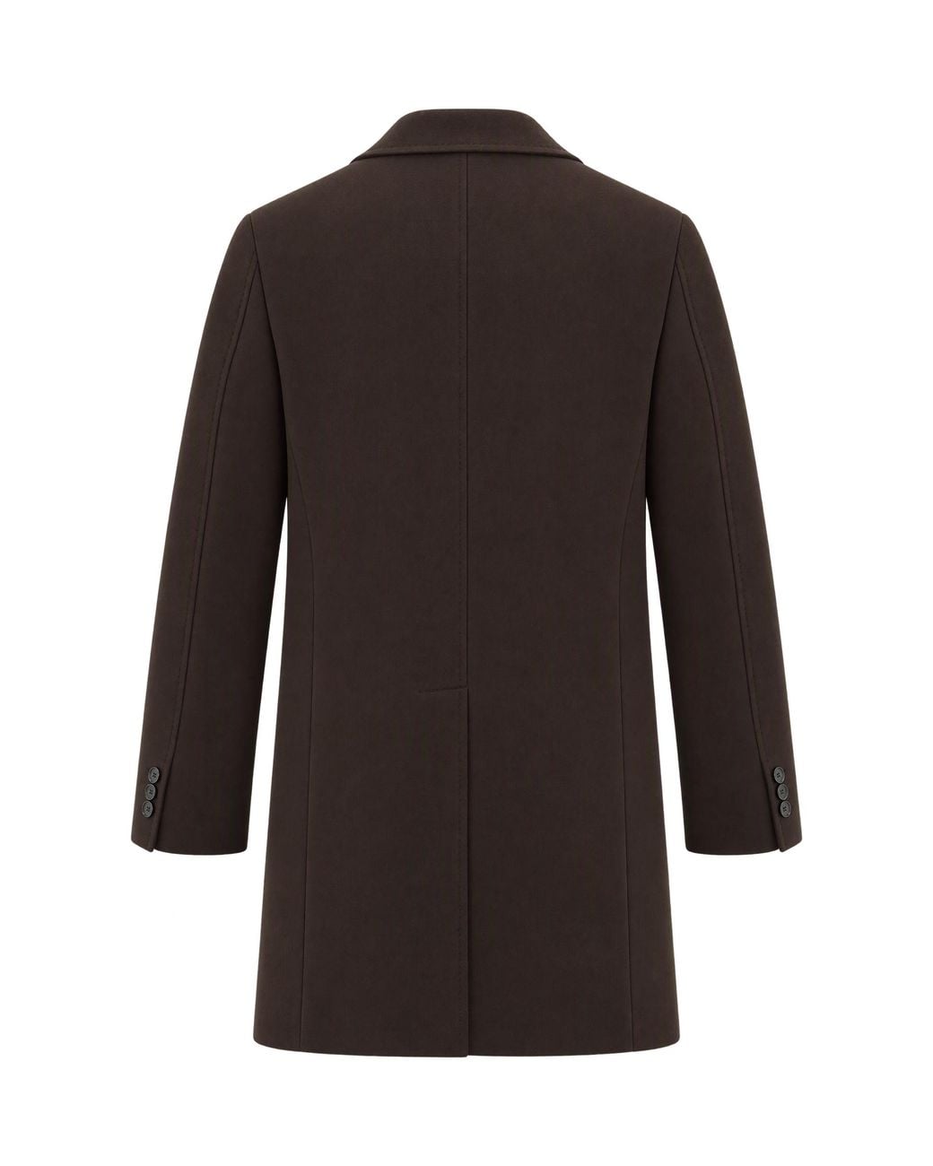 BRERAS Milano Black Single-Breasted Three-Button Wool-Cashmere Coat Outer Fabric: Wool for men