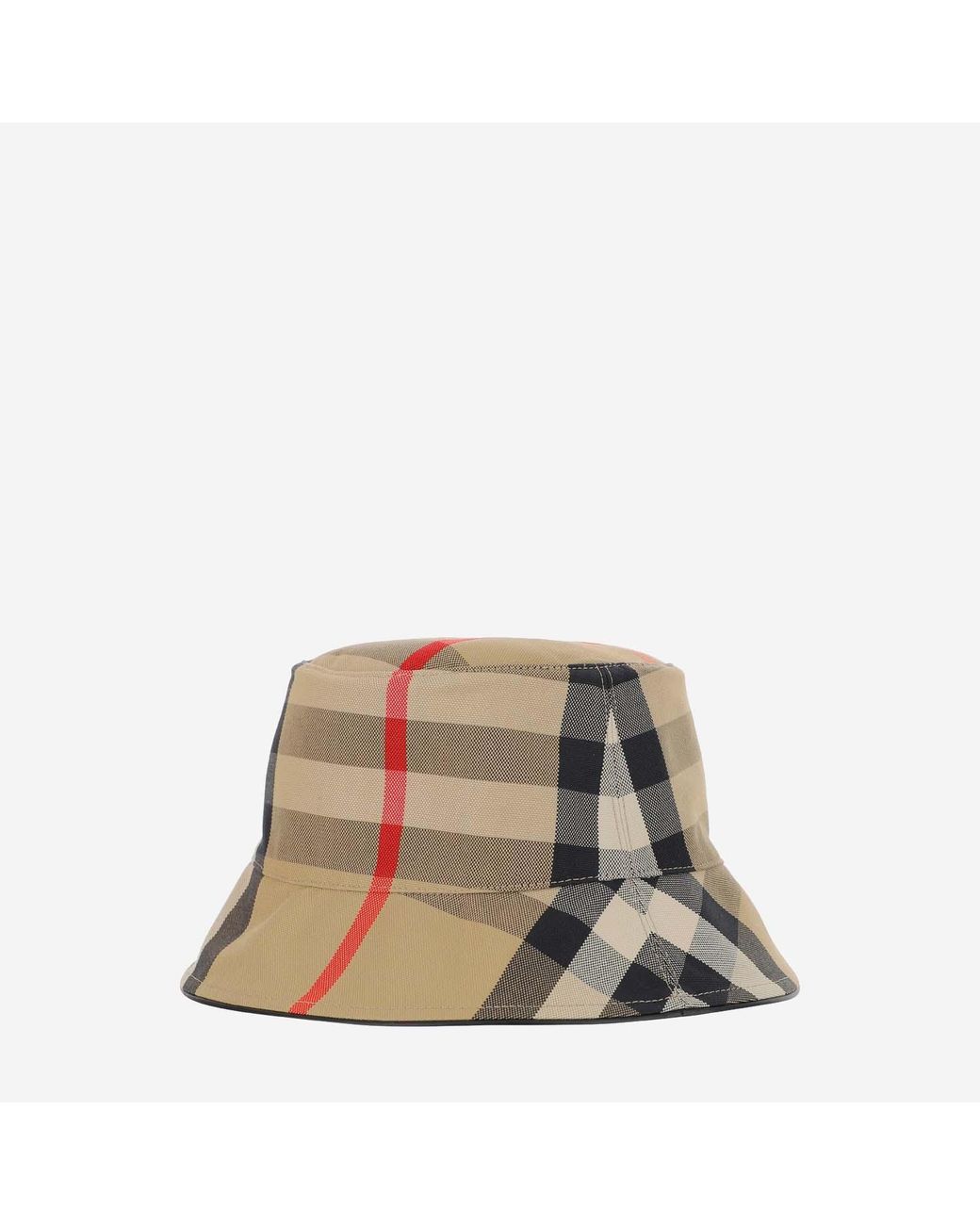 Burberry Brown Bucket Hat Fur Print Cotton