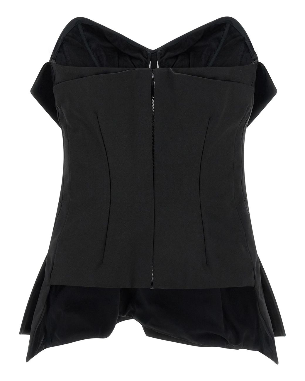 McQueen Black Bustier Top