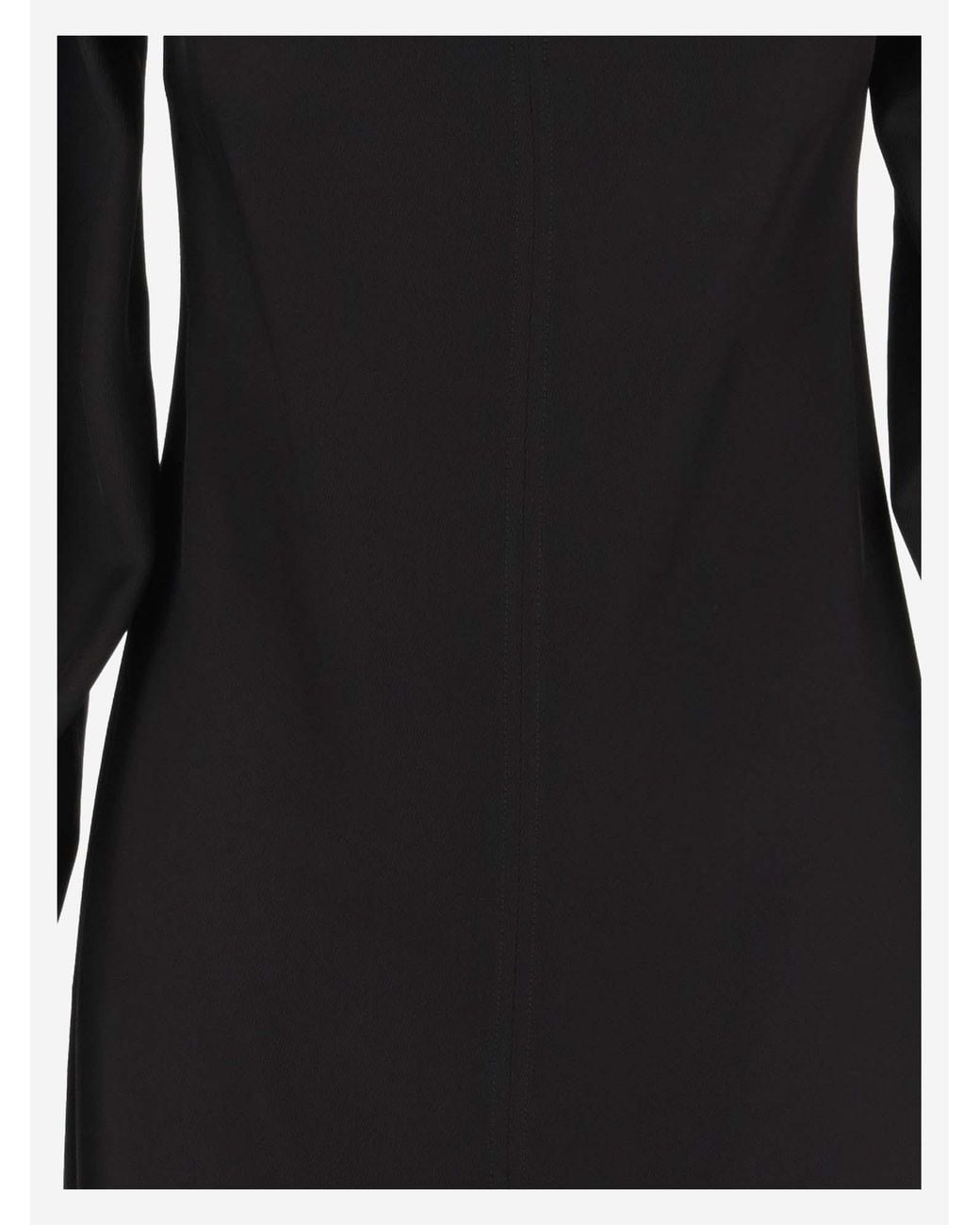 Bottega Veneta Black Viscose Midi Dress