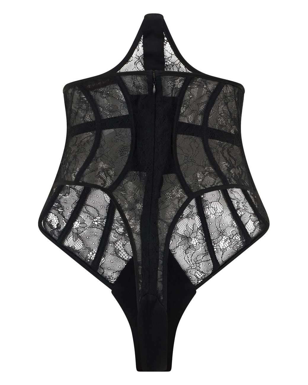 The Mannei Black Corset Body Lace — Cotton Tops