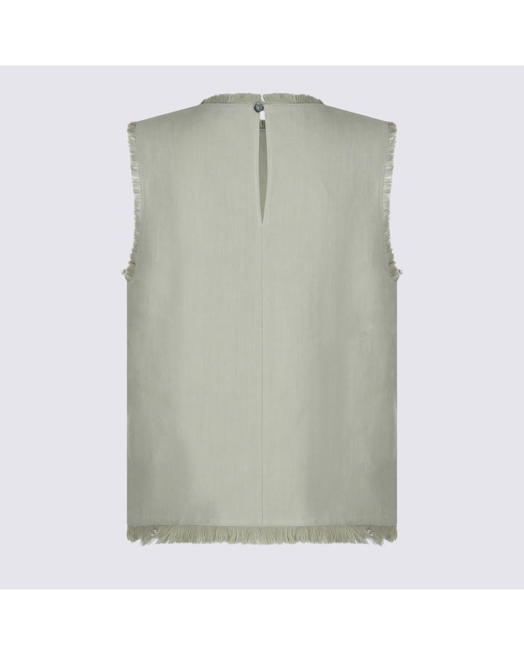 Antonelli Green Viscose And Linen Blend Top
