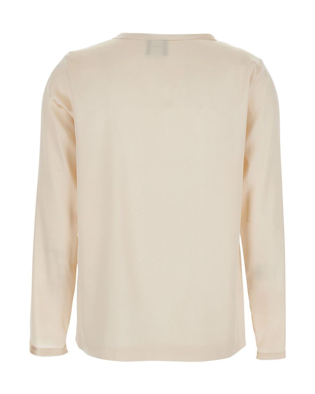 Le Plain Natural Silk Long Sleeve Blouse For Elastane Shirts And Blouses