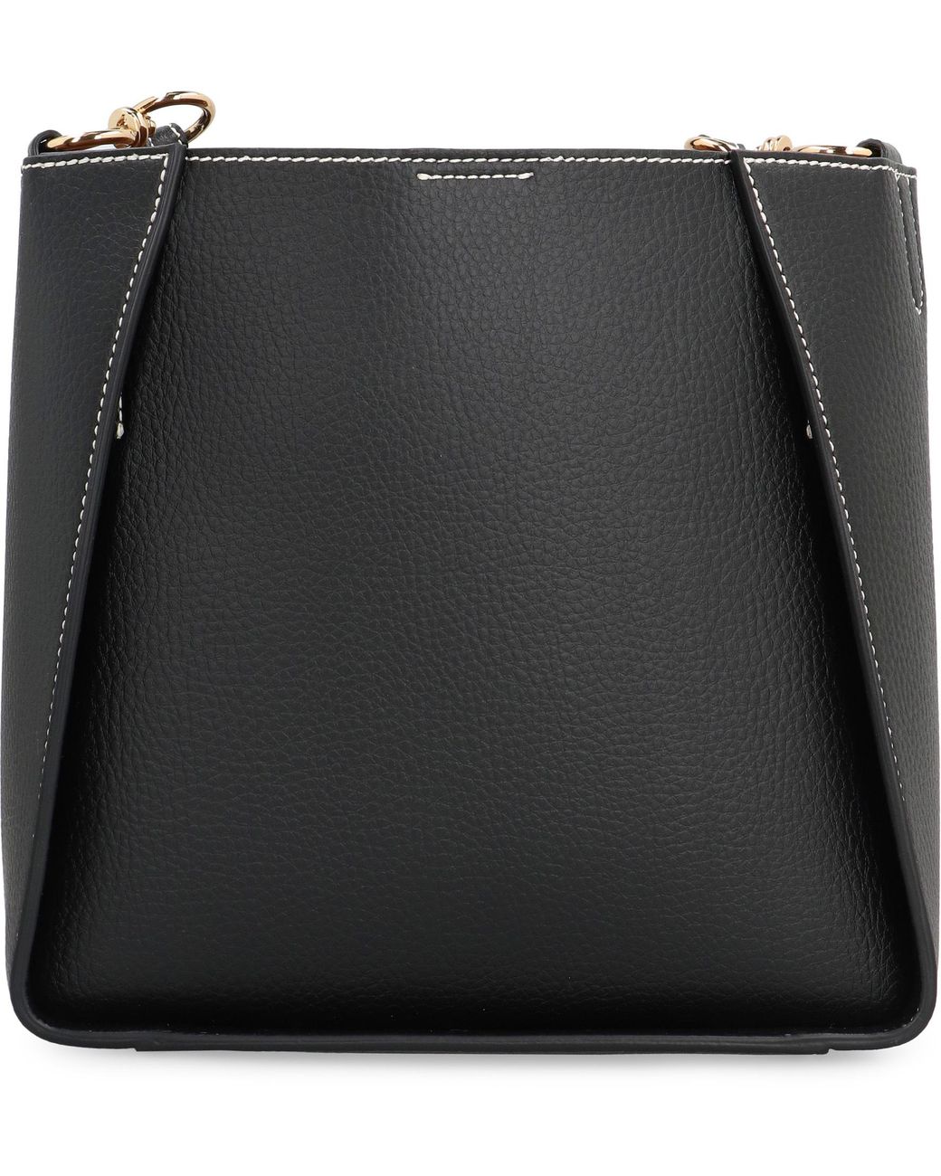 Stella McCartney Black Stella Logo Shoulder Bag Polyurethane