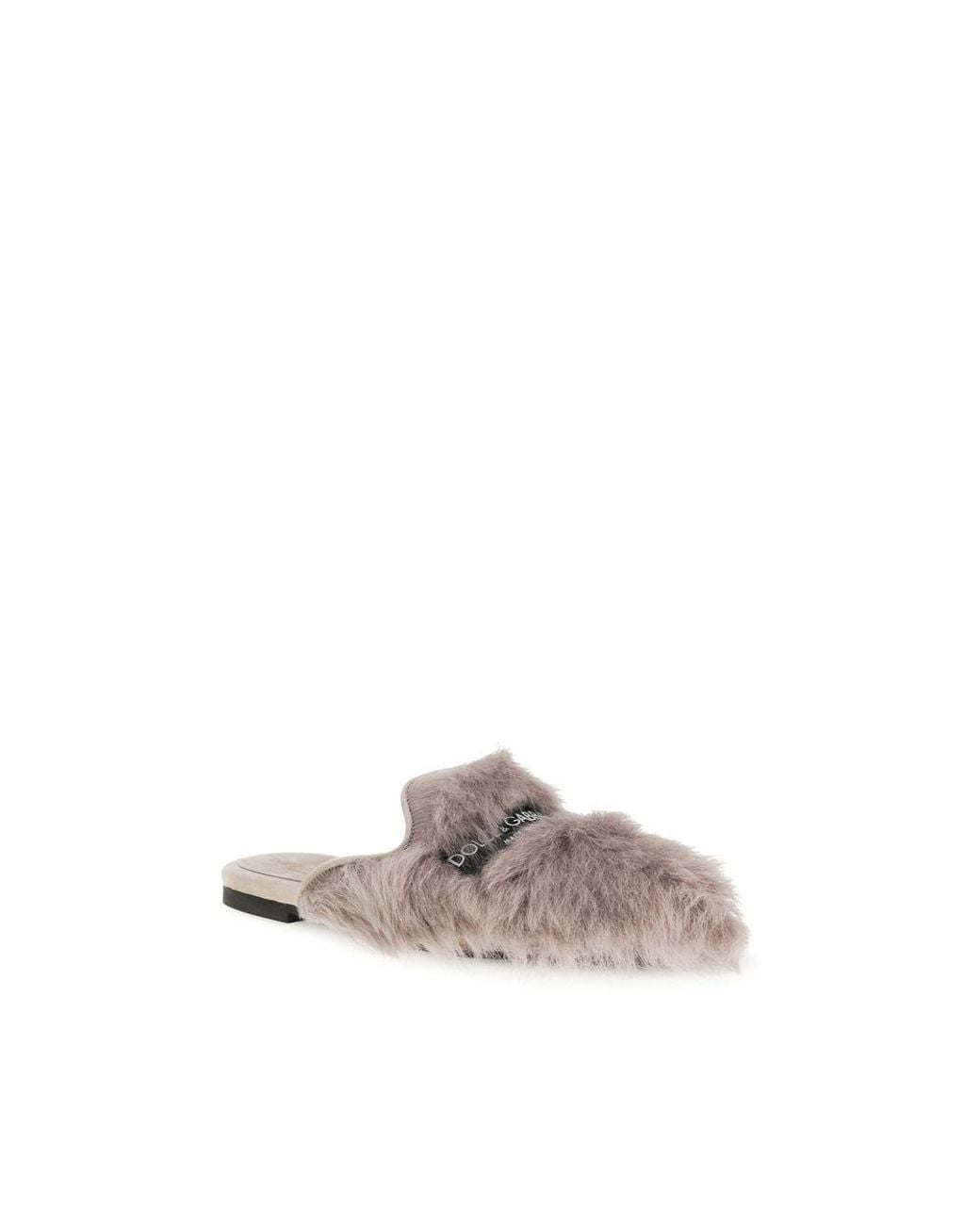 Dolce & Gabbana Natural Lamb Ovis Aries Mules