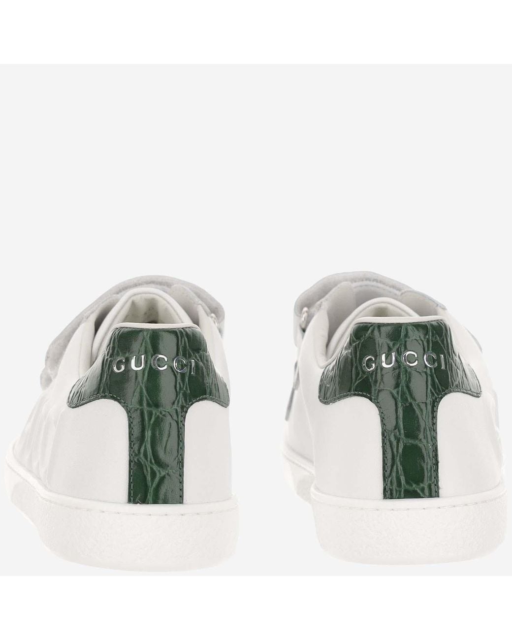 Gucci White Kids Sneakers Ace Leather Trainers for men