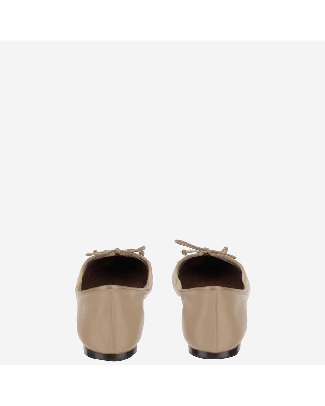Khaite Brown Leather Ballet Flats Lambskin
