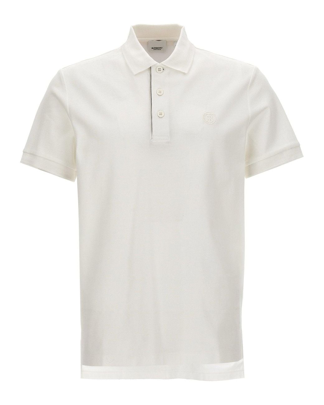 Burberry White Eddie Polo Shirt for men