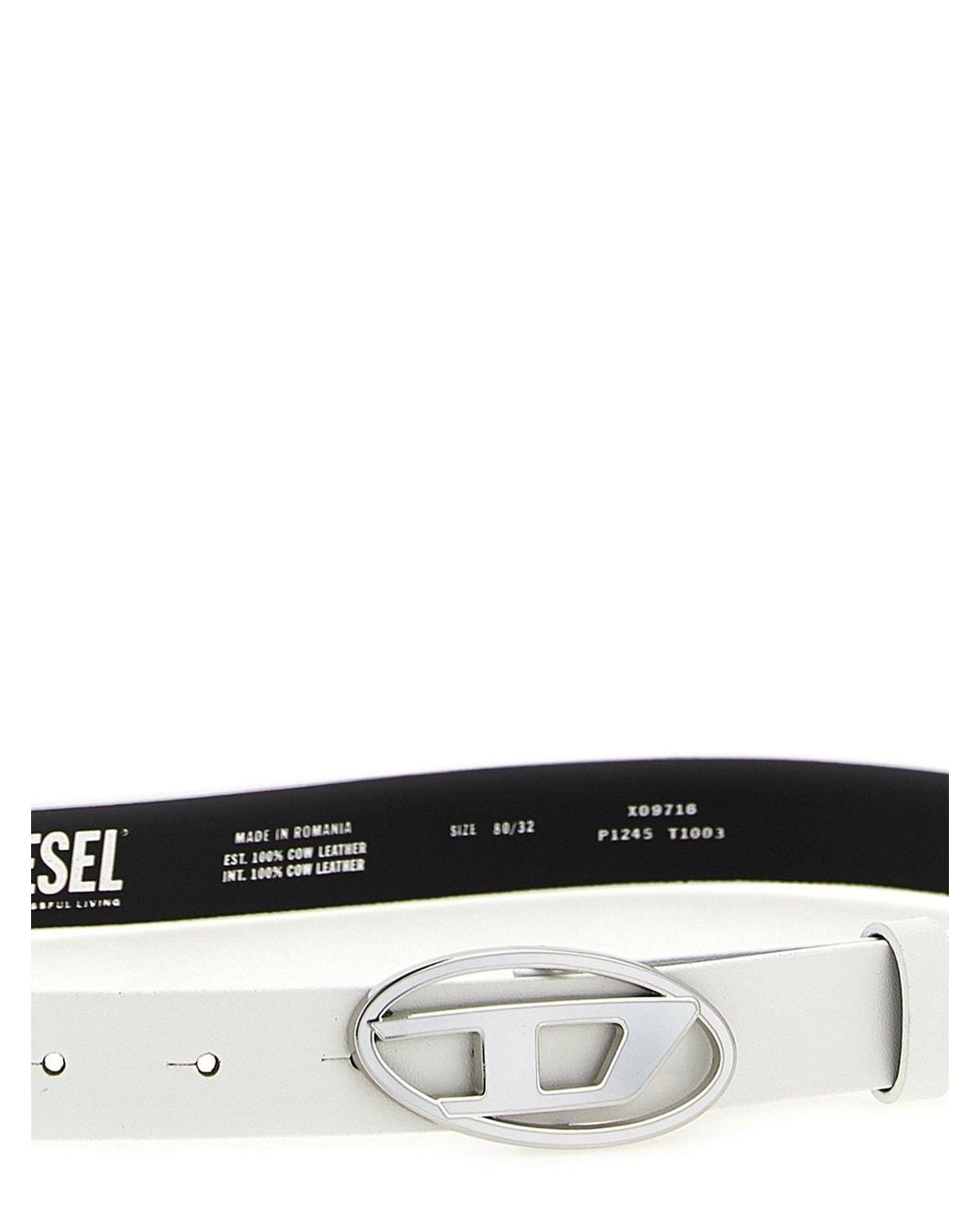 DIESEL White B-1Dr 25 Belt