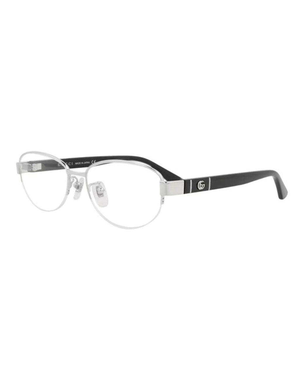 Gucci Metallic Sunglasses Square Full Rim, - Frame And Clear Demo Lenses Lens Gg0859Oj001