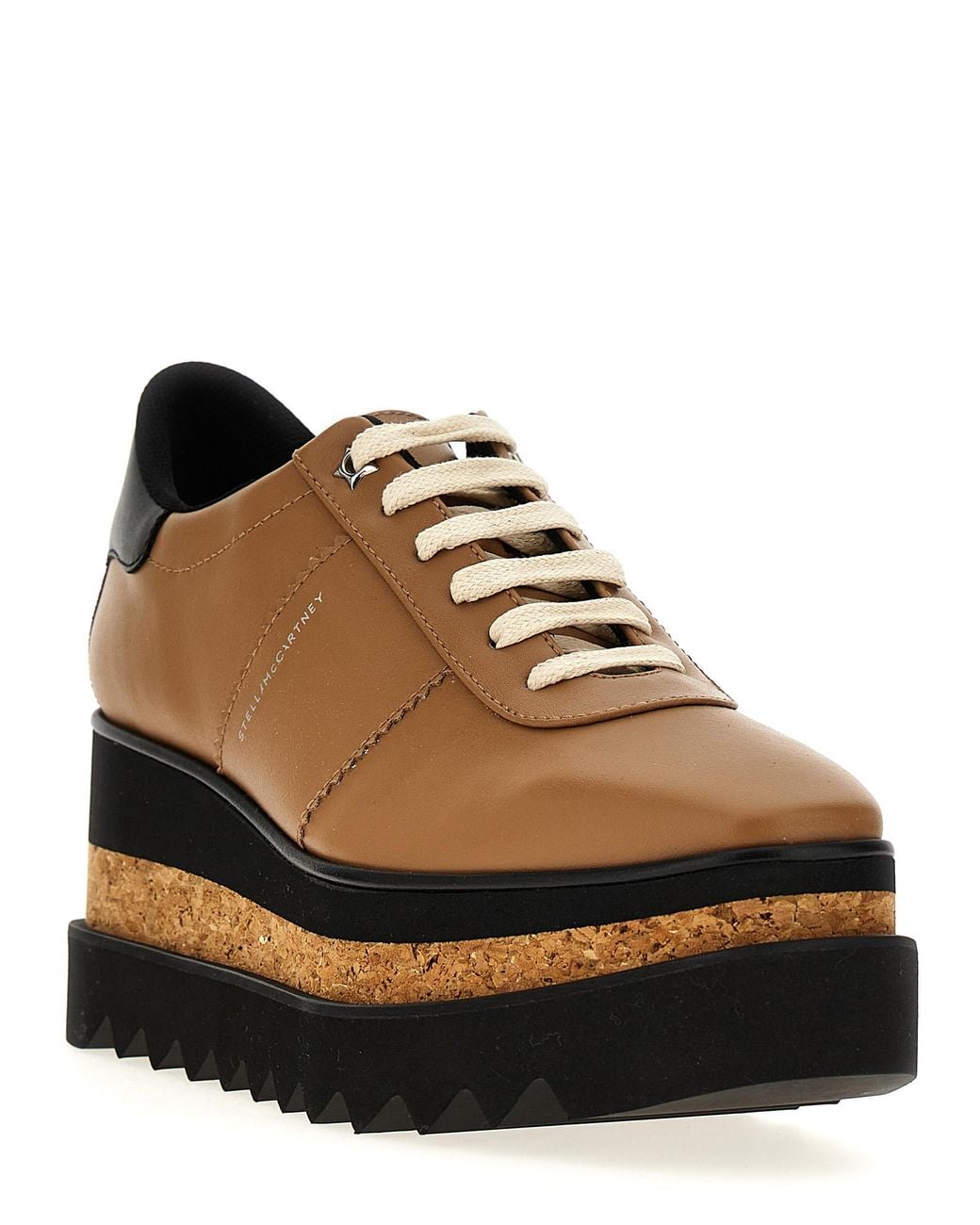 Stella McCartney Brown Polyester Wedge Sandals