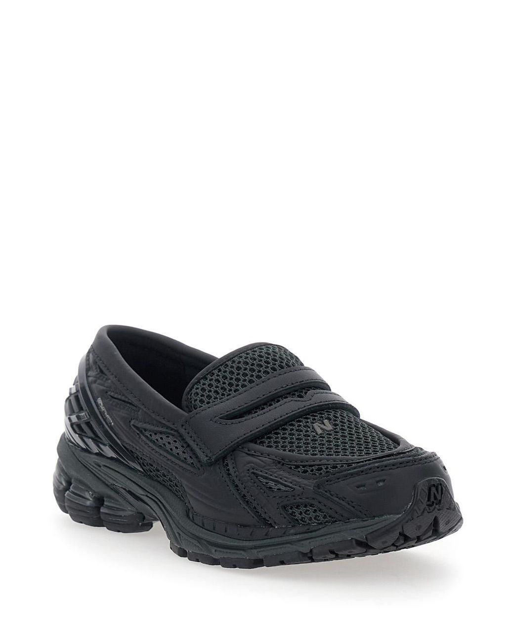 New Balance Black Lifestyle Leather/Textile Sneaker