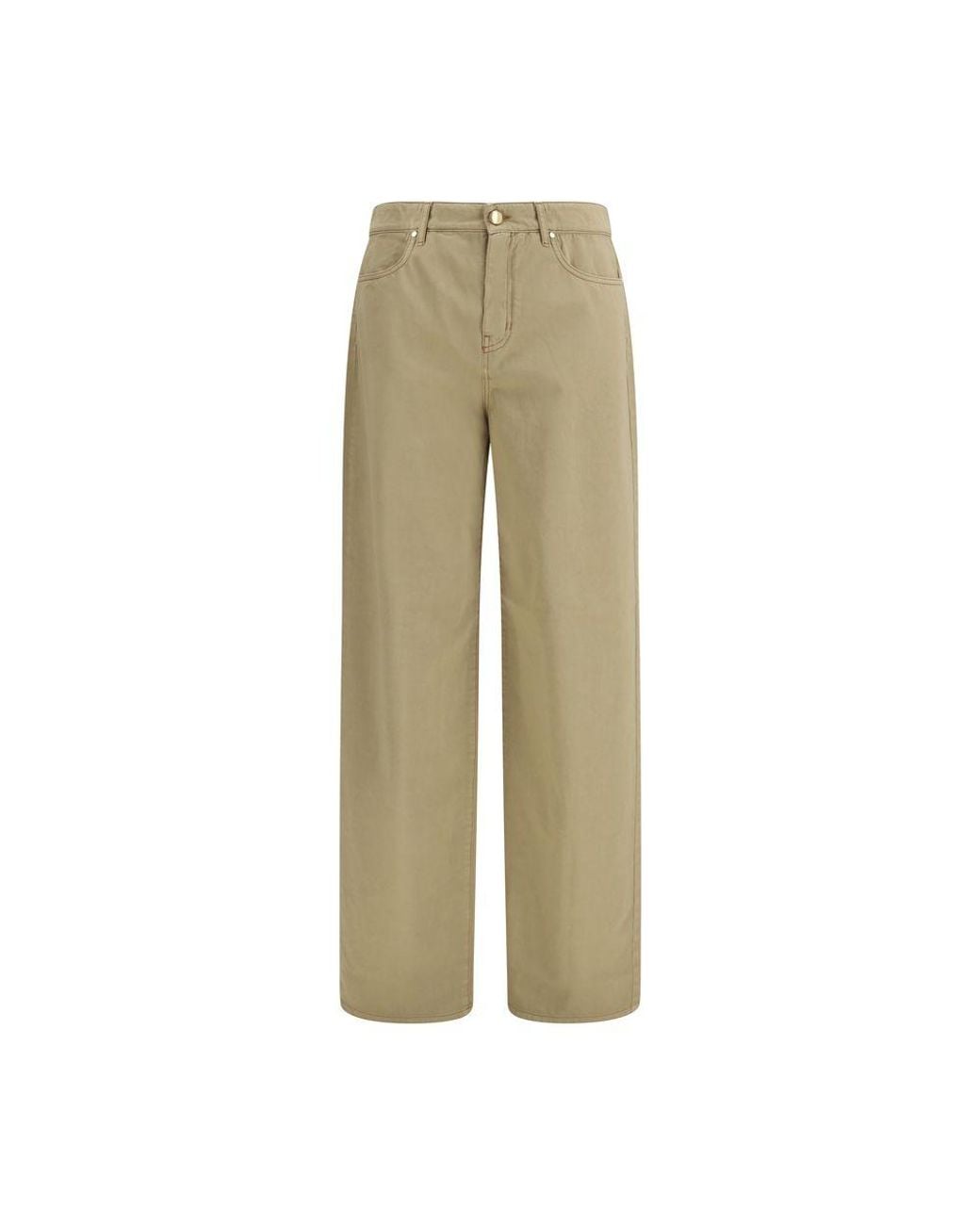 Max Mara Natural Beige Cotton Casual Pants