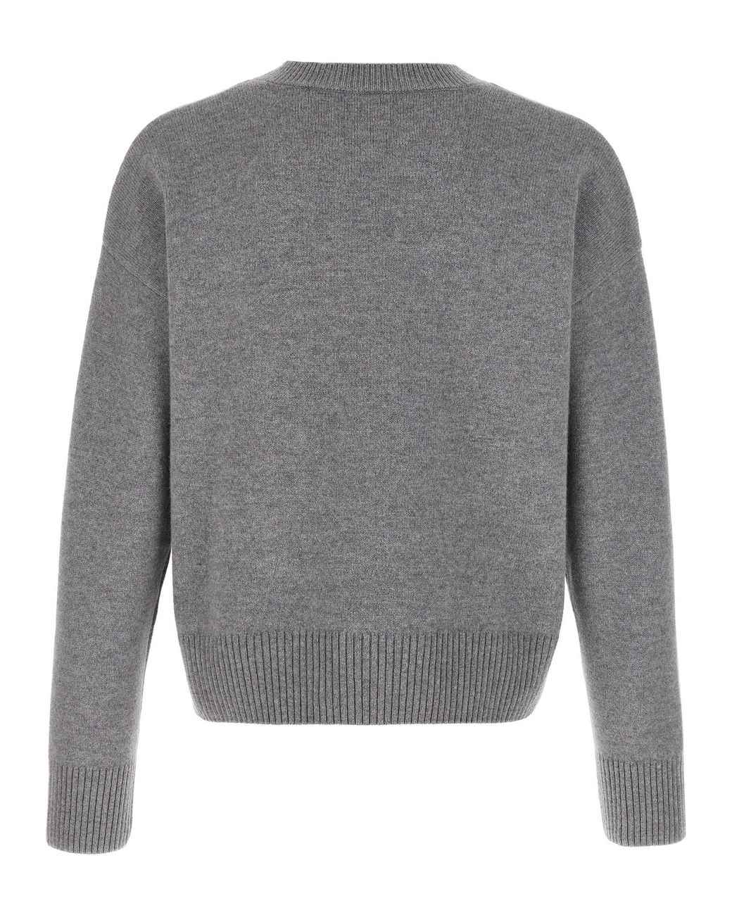 AMI Gray Wool Cardigan Clothing for men