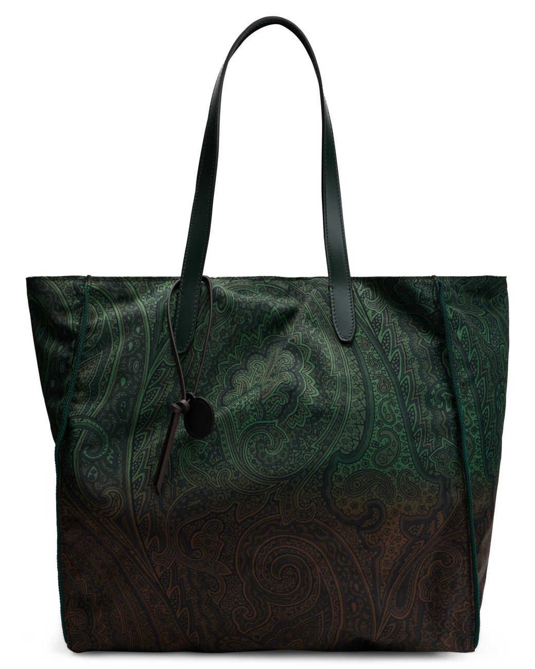 Etro Black Tote Bag With Paisley Pattern Nylon