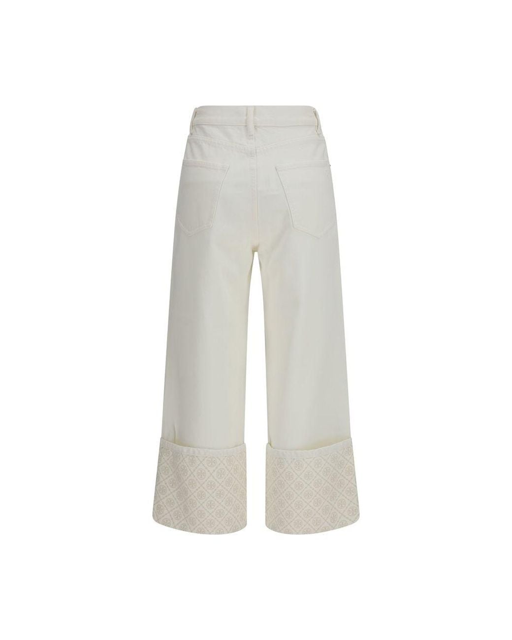 Tory Burch Gray Cotton Straight-Leg Jeans Clothing