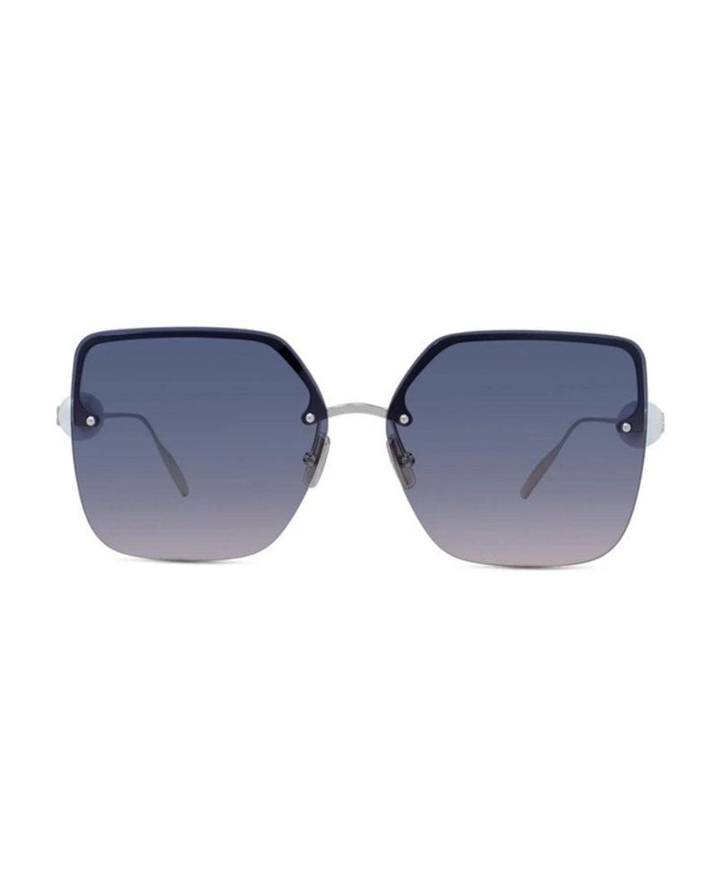 Givenchy Blue Sunglasses Butterfly Rimless, Shiny Frame And Gradient Lens Gv40110U16Z