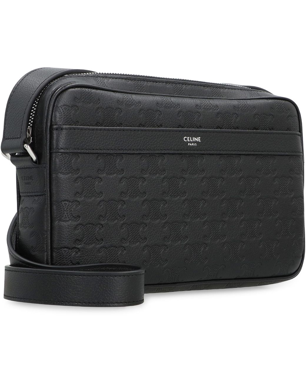 Céline Black Calf Leather Messenger Bag Calfskin for men