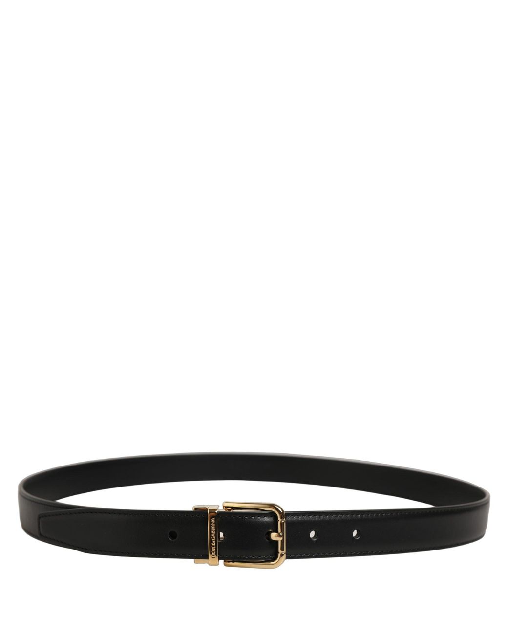 Dolce & Gabbana Metallic Classic Leather Tone Buckle Belt Calf