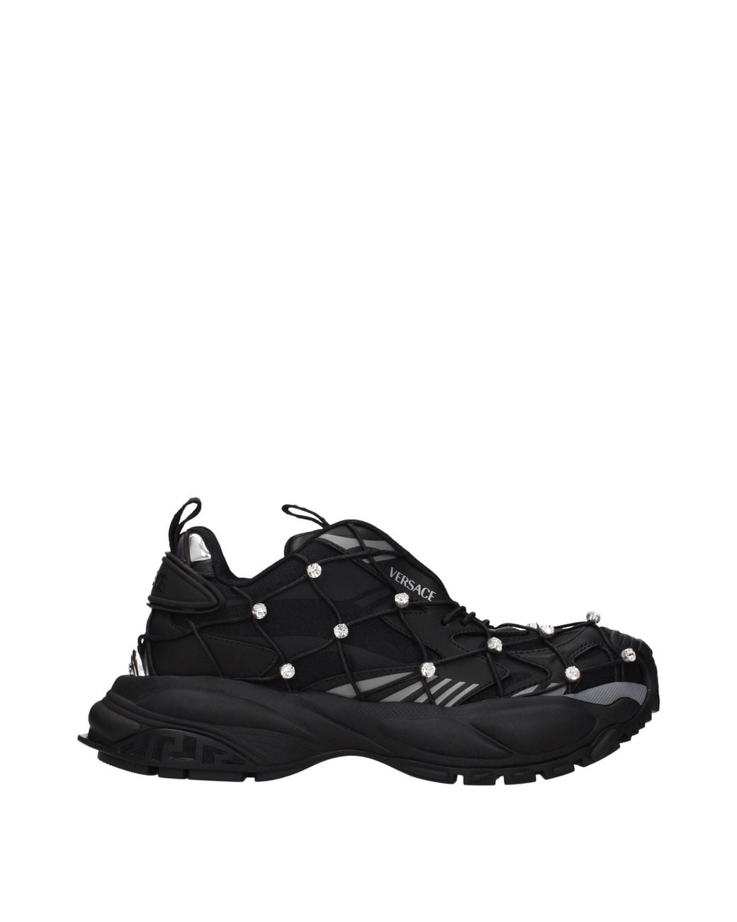 Versace Black Sneakers Fabric
