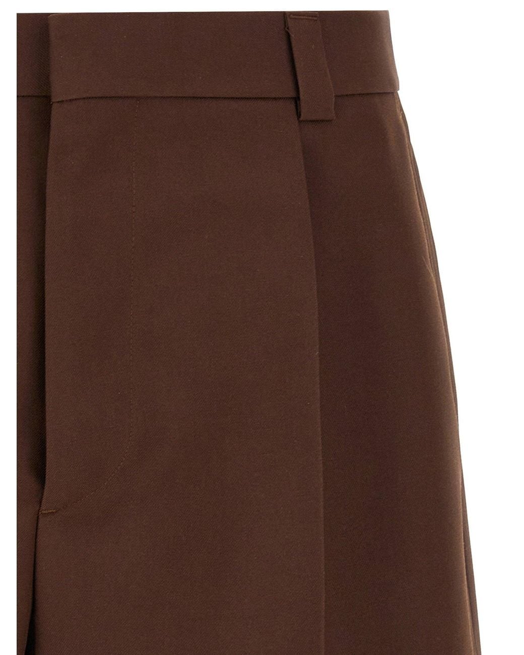 Gucci Brown Wool Twill Shorts