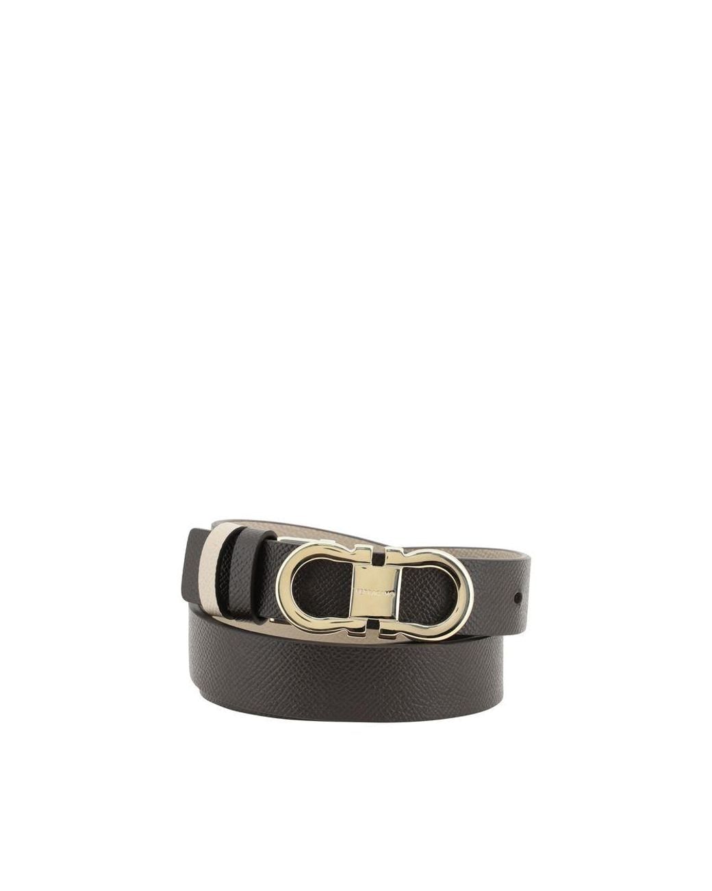 Ferragamo Black Leather Belt