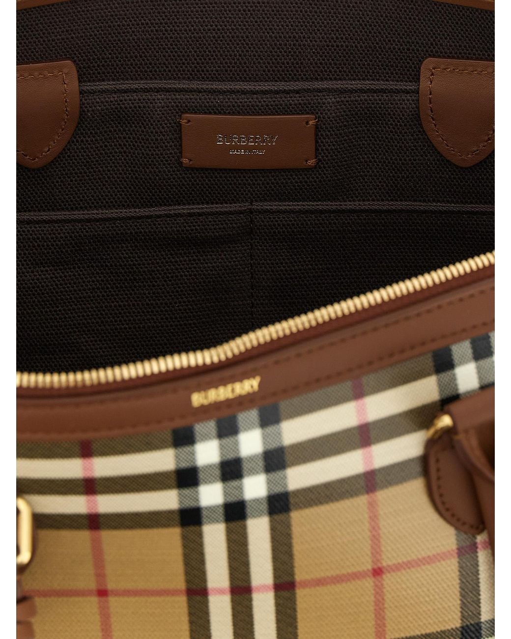 Burberry Metallic Cotton Tote Bag