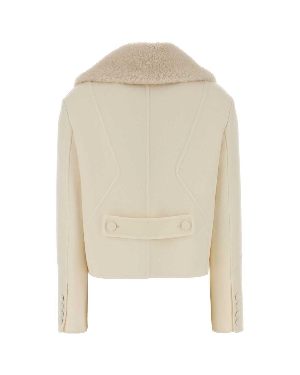 Ermanno Scervino Natural Virgin Wool Jacket