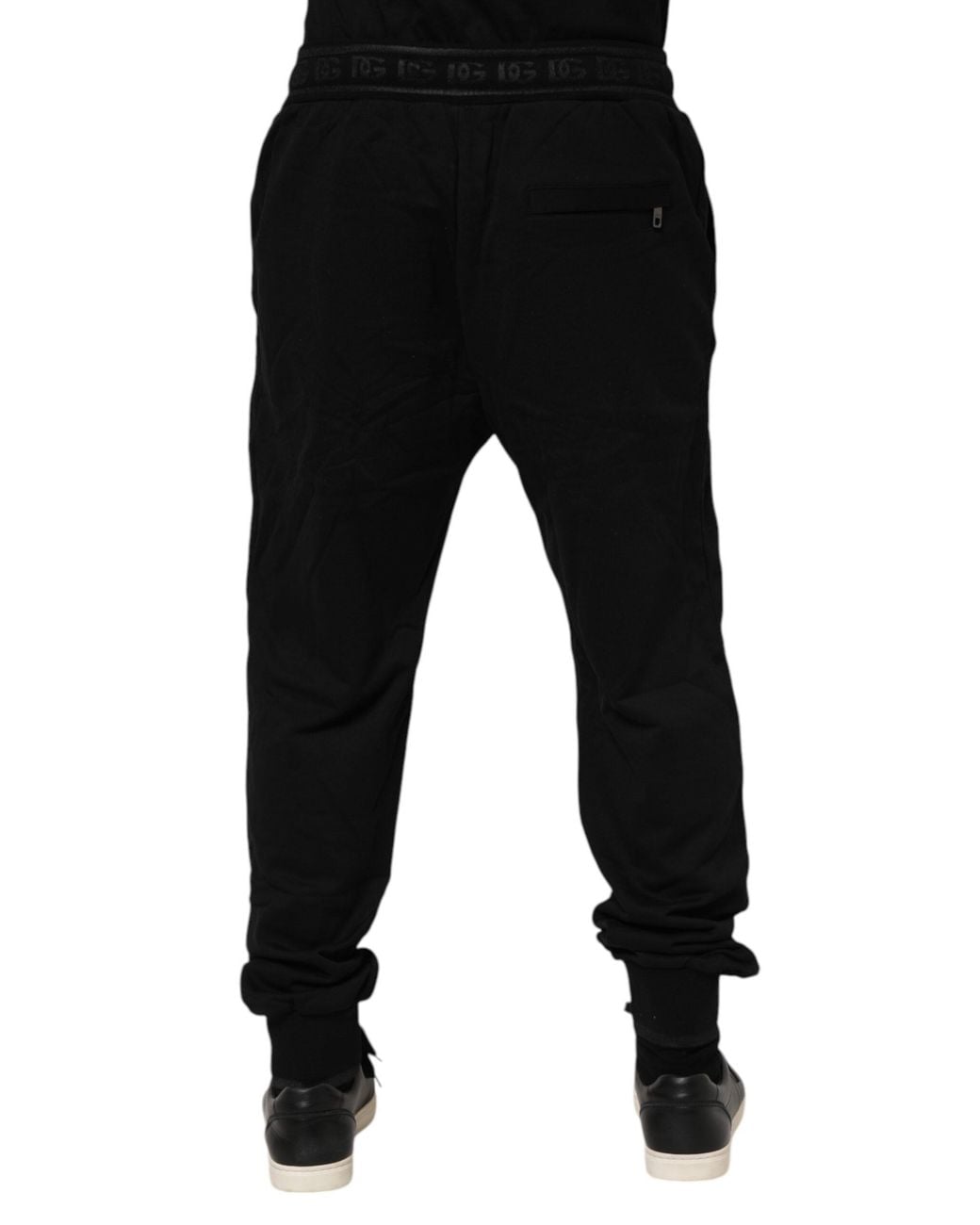Dolce & Gabbana Black Logo Sweatpants Relaxed Fit for men