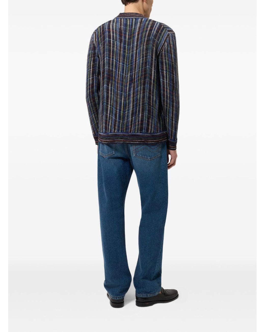 Missoni Blue Cardigan Wool Cardigans for men