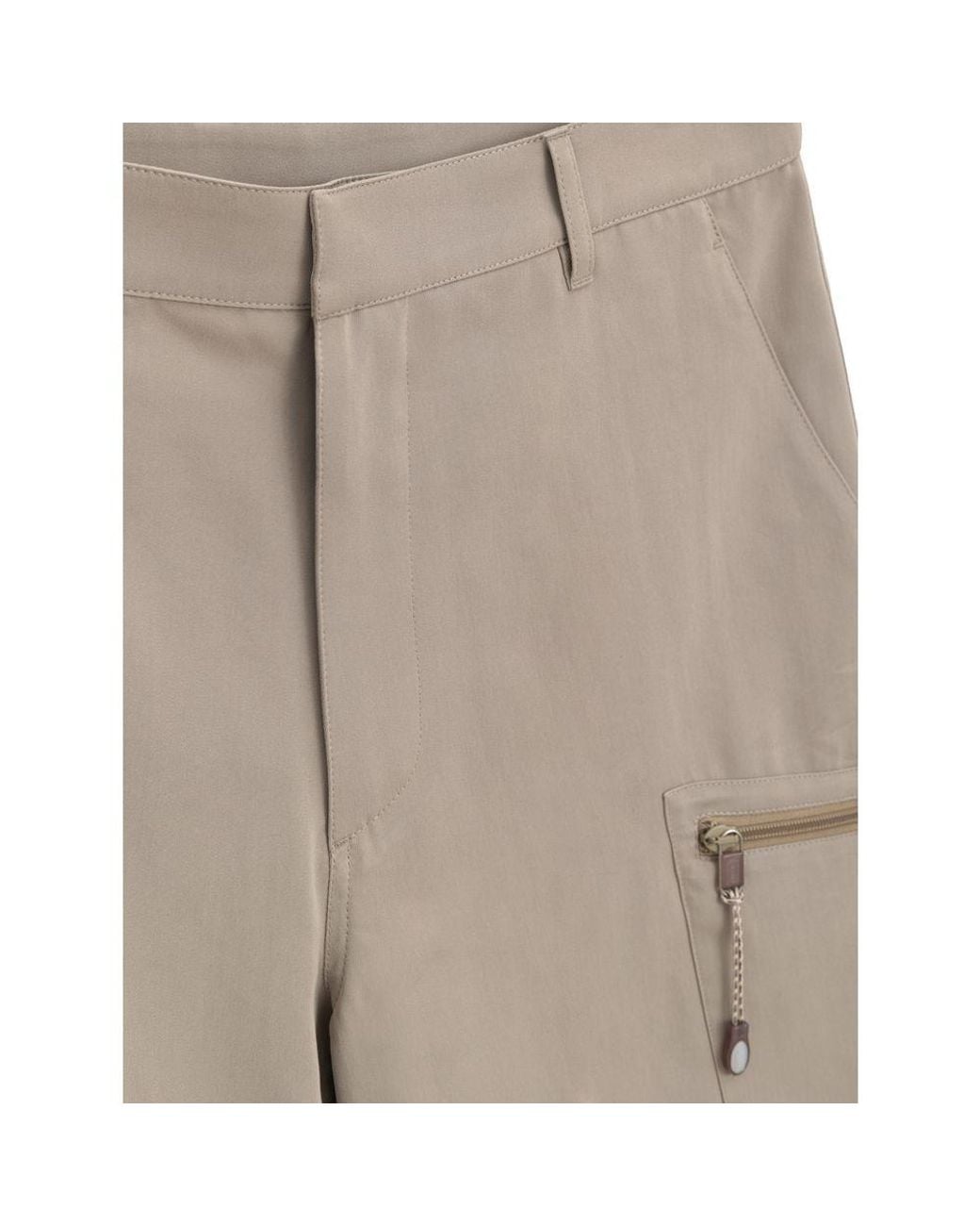 Dior Gray Beige Cotton Cargo Shorts for men